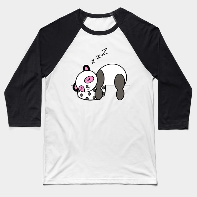 Tired panda Baseball T-Shirt by ArtStyleAlice